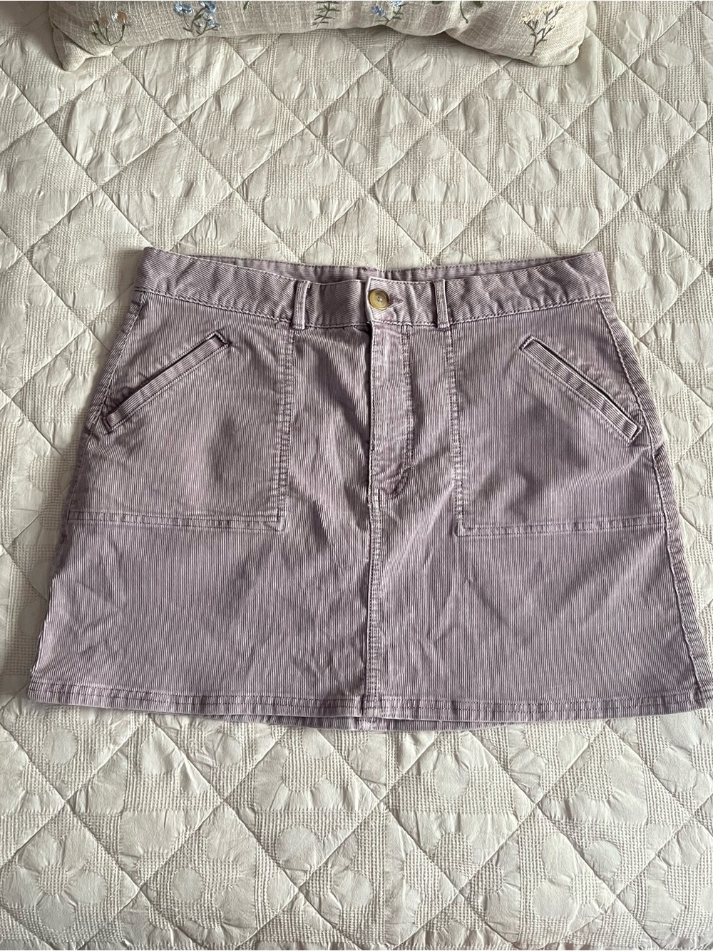American Eagle Lilac Corduroy Mini Skirt Size 14